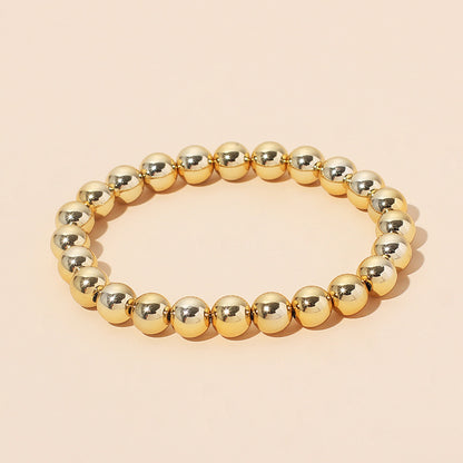 Ig Style Simple Style Alloy Beaded Unisex Bracelets