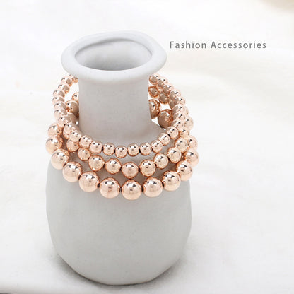 Ig Style Simple Style Alloy Beaded Unisex Bracelets