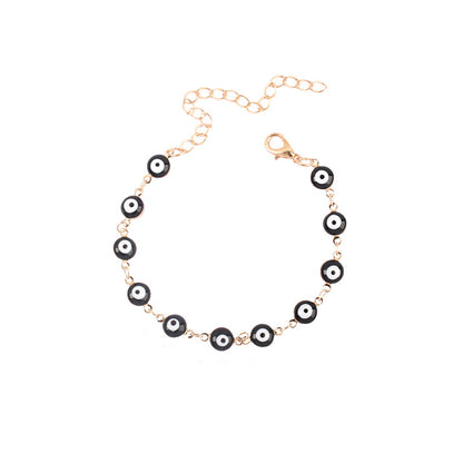 Bohemian Style Colorful Retro Devil Eyes Necklace Bracelet Anklet Combination Accessories
