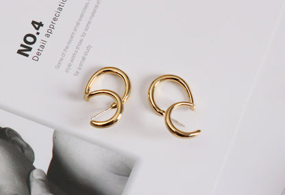 1 Pair Streetwear Irregular Plating Copper Ear Studs