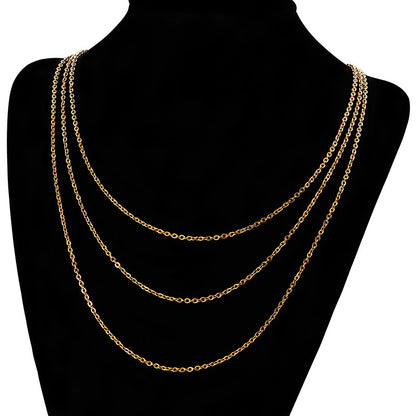 Korean Simple Stainless Chain Three-layer Chain Necklace Wholesale Gooddiy