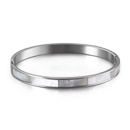 Simple 6mm Shell Stainless Steel Bracelets Wholesale Gooddiy