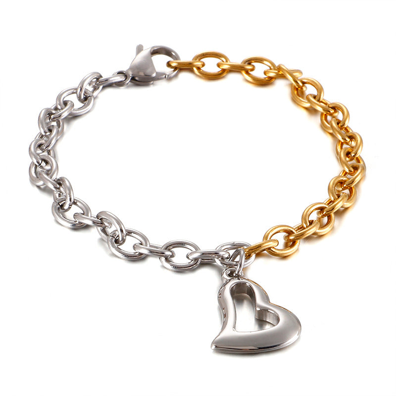 Stainless Steel Heart-shaped Simple Bracelet Jewelry Wholesale Gooddiy