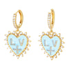 Korean Heart-shaped Oil Drop Color Earrings Wholesale Gooddiy