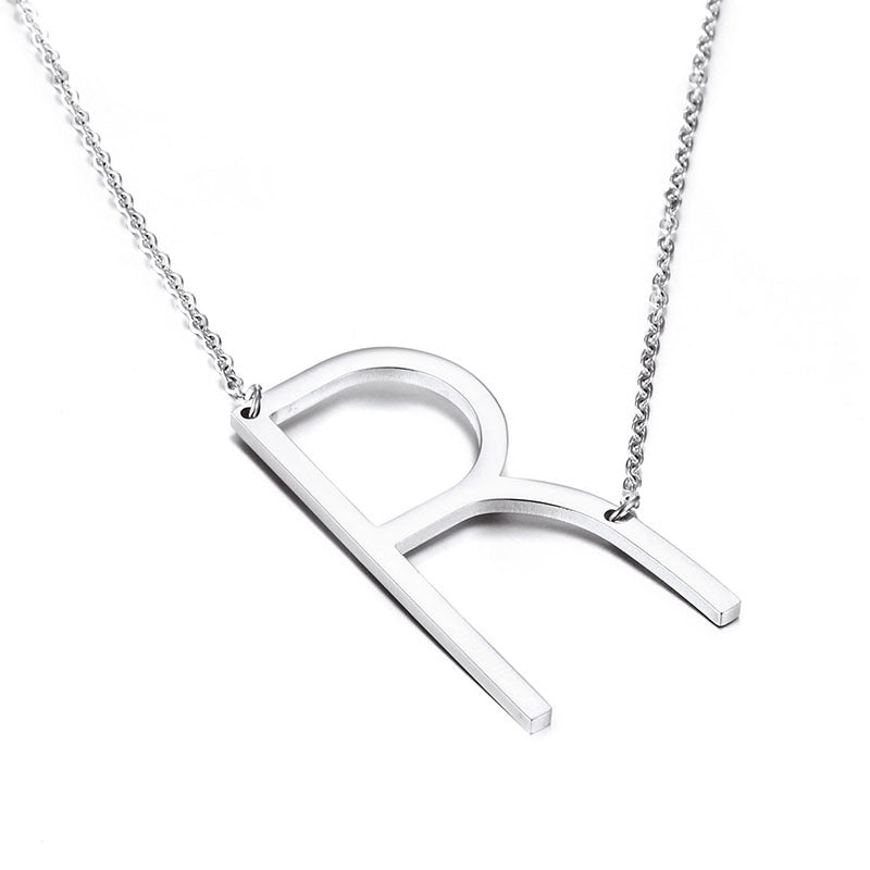 Fashion Simple 26 Letter Stainless Steel Necklace Wholesale Gooddiy