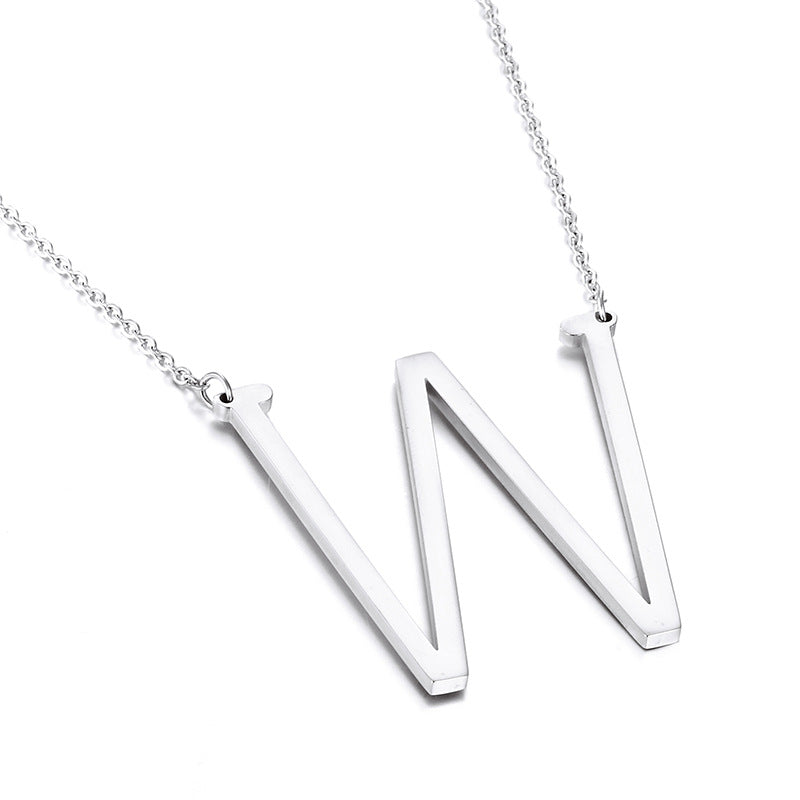 Fashion Simple 26 Letter Stainless Steel Necklace Wholesale Gooddiy