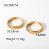 New 18k Stainless Steel Wheat Ear Hoop Earrings Wholesale Gooddiy