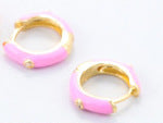 Fashion Drip Enamel Earrings U-shaped Copper Earrings