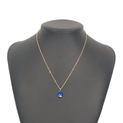 Simple Water Drop Diamond Single Layer Necklace Wholesale