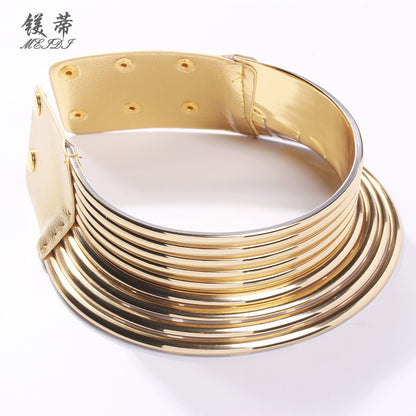 Ethnic Style Glossy Multilayer Metal Chocker Wholesale Gooddiy