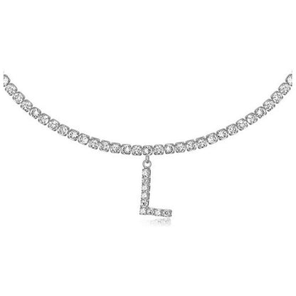 26 English Letter Diamond Pendant Necklace Wholesale Gooddiy