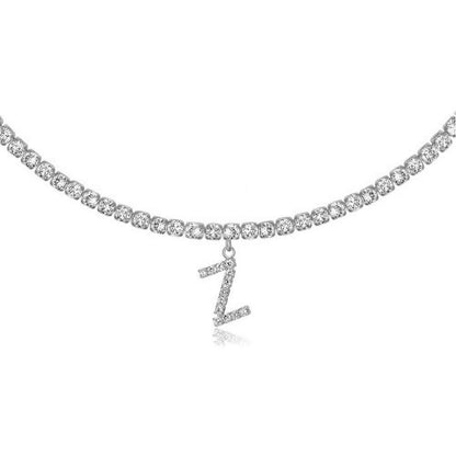 26 English Letter Diamond Pendant Necklace Wholesale Gooddiy