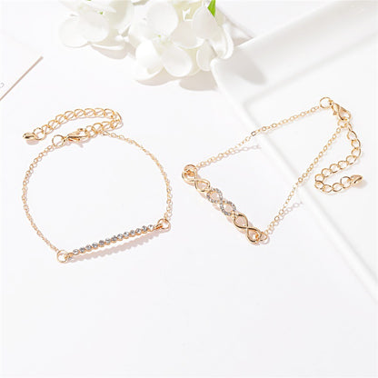 New Bracelet Simple Word Twist Diamond Bracelet Geometric 8 Word Pendant Bracelet Wholesale Gooddiy