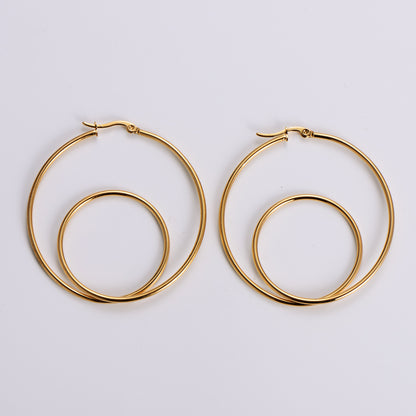 Simple Style Geometric Plating Stainless Steel No Inlaid Earrings