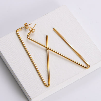 Stainless Steel Korean Women's Earrings Geometric Fashion Jewelry