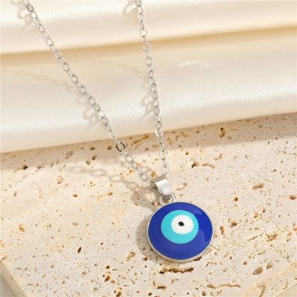 New Jewelry Dark Blue Eyes Creative Turkish Eye Earrings Clavicle Chain