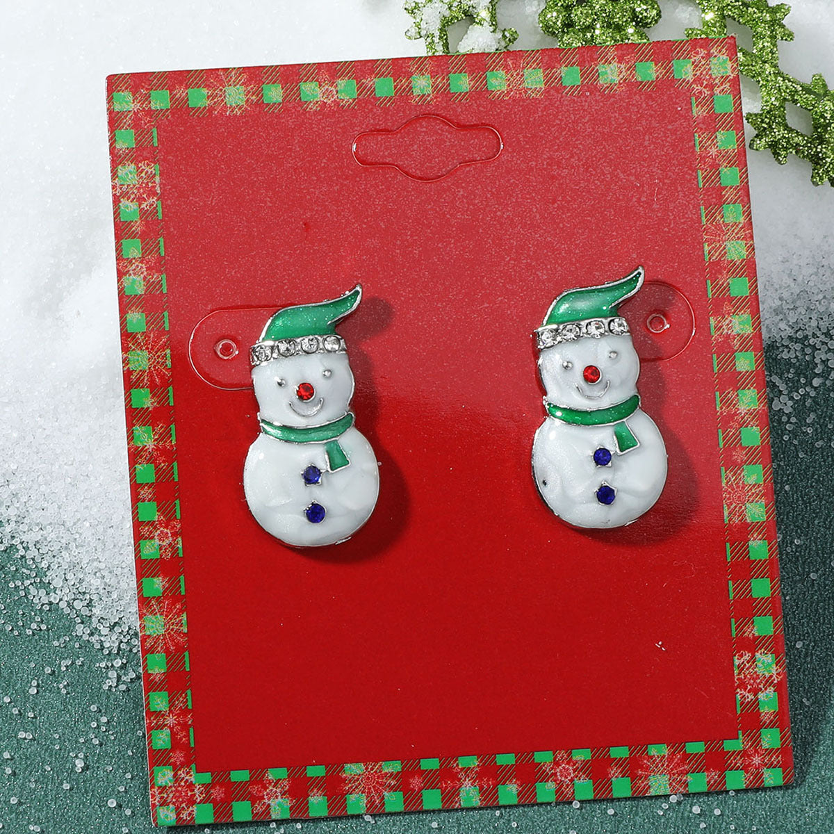 Christmas Plating Alloy No Inlaid Earrings Ear Studs