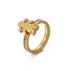 Japan And South Korea Simple Cartoon Little Girl Fashion Stainless Steel Ring Jewelry Wholesale