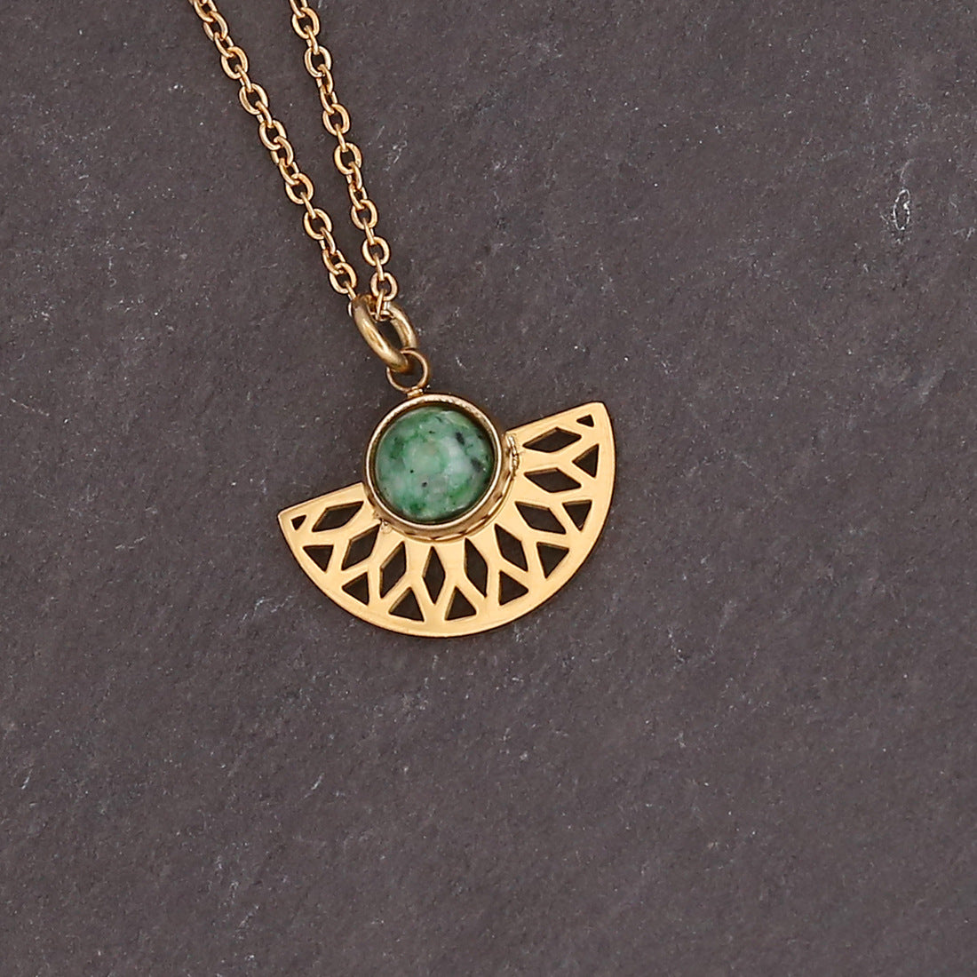 New Sun Flower Cross Pendant Female Fashion Simple Clavicle Chain Retro Necklace