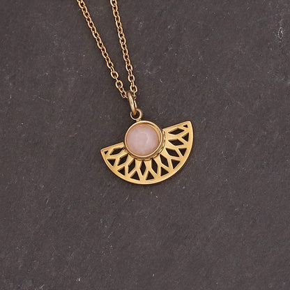 New Sun Flower Cross Pendant Female Fashion Simple Clavicle Chain Retro Necklace