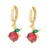 Foreign Trade New Pineapple Strawberry Fruit Earrings Female Sweet Fresh Apple Eardrops Stud Earrings Diy Ornament Accessories