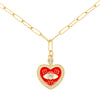 Korean Version Of The Oil Drop Love Necklace Micro-inlaid Zircon Peach Heart Eye Necklace