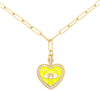 Korean Version Of The Oil Drop Love Necklace Micro-inlaid Zircon Peach Heart Eye Necklace