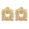 Personality Geometric Square Diamond Super Flash Female Earrings Cross-border