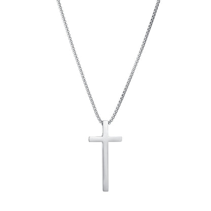 Fashion Cross Titanium Steel Plating Pendant Necklace