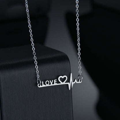 Letter Titanium Steel Necklace