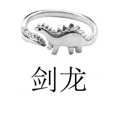 Fashion Cute Exquisite Dinosaur Shape Titanium Steel Ring