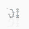 Ins Style Blue Flower Stud Earrings Copper Plating 18k Real Gold Flower Ear Ring Cross-border Korean Jewelry Earrings