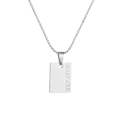 Hip-hop Geometric Stainless Steel Necklace