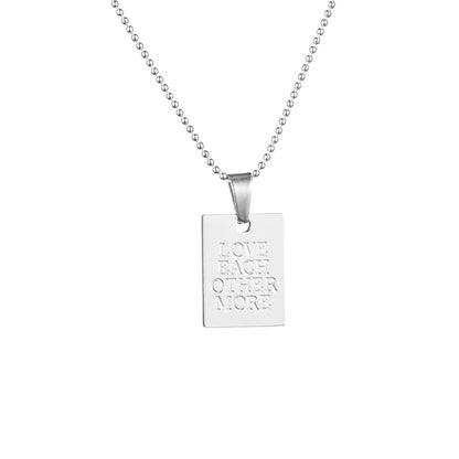 Hip-hop Geometric Stainless Steel Necklace