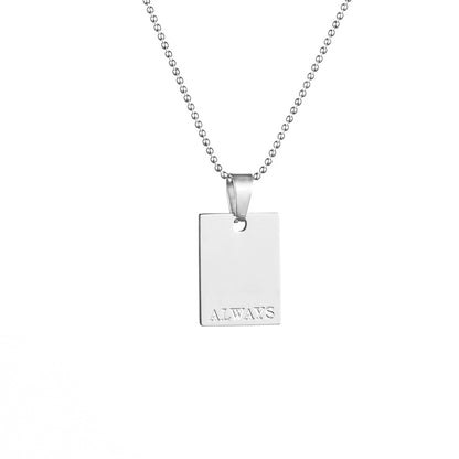 Hip-hop Geometric Stainless Steel Necklace