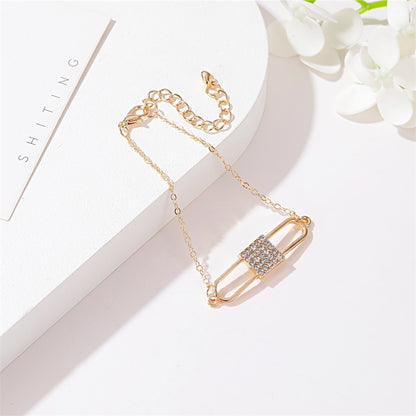 New Bracelet Love Lock Diamond Bracelet Creative Full Diamond Lock Bracelet Wholesale Gooddiy