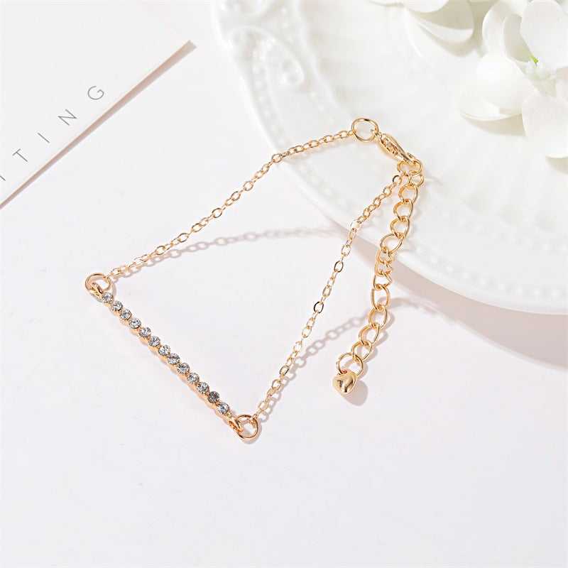 New Bracelet Simple Word Twist Diamond Bracelet Geometric 8 Word Pendant Bracelet Wholesale Gooddiy