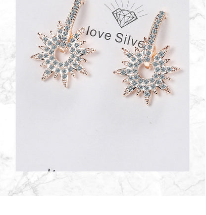 1 Pair Ig Style Shiny Star Plating Inlay Copper Zircon White Gold Plated Drop Earrings