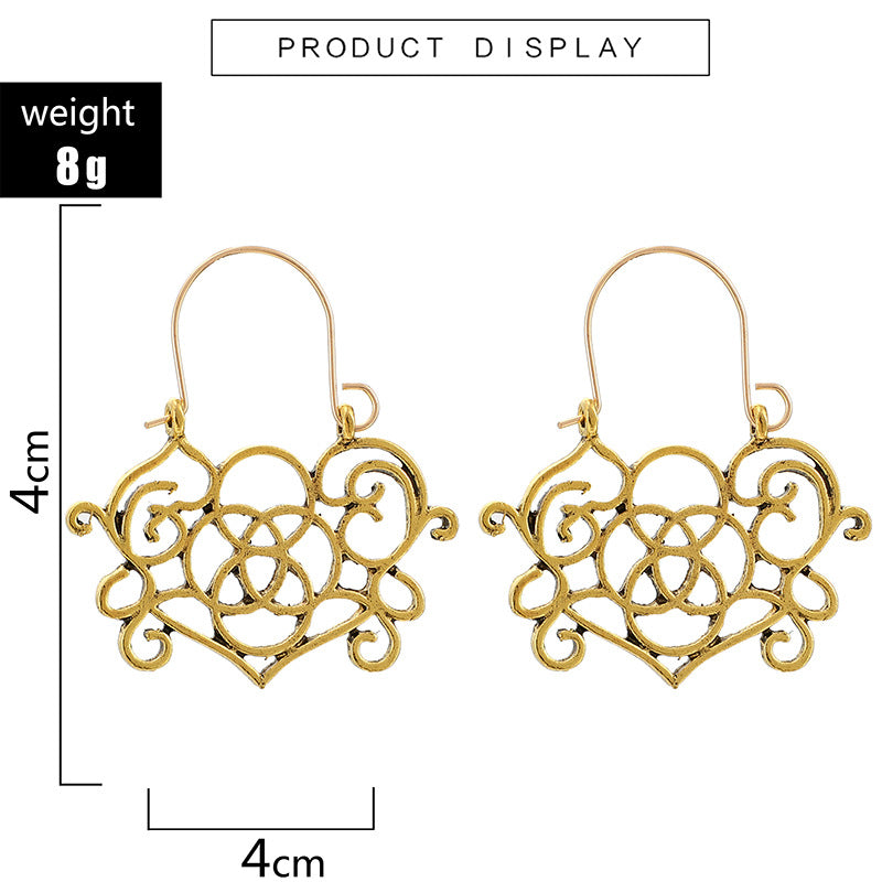 Retro Geometric Plating Alloy Earrings