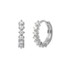 Cross-border S925 Silver Needle Diamonds Color Zircon Circle Earrings