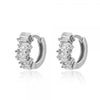 Cross-border S925 Silver Needle Inlaid Diamond Stud Earrings Inlaid With Rectangular Zircon Irregular Ear Bone Buckle