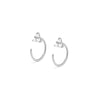 Cross-border New Simple Fashion Geometric Ear Hook Inlaid 3 Zircon Copper Ear Buckle