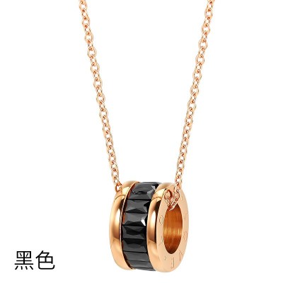 Streetwear Ball Titanium Steel Copper Plating 18k Gold Plated Pendant Necklace