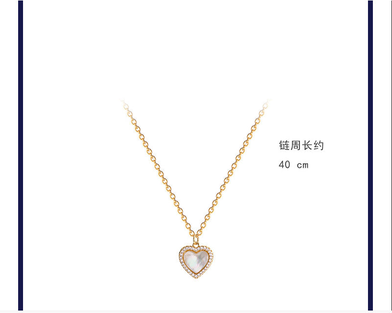 Necklace  New Trendy Clavicle Chain Design Sense Resin Titanium Steel Necklace