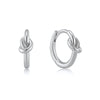 S925 Silver Needle European And American Knotted Earrings Minimalist Creative Twisted Fashion Wild Earrings