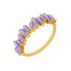 Fashion Geometric Copper Inlay Zircon Rings 1 Piece