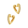 Korean Fashion Trend Earrings Heart Micro-inlaid Rhinestone Earrings Female Wholesale