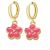 Fashion Dripping Flower Earrings Female Geometric Flower Metal Earrings Jewelry Wholesale