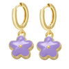 Fashion Dripping Flower Earrings Female Geometric Flower Metal Earrings Jewelry Wholesale