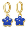 Fashion Dripping Flower Earrings Female Geometric Flower Metal Earrings Jewelry Wholesale